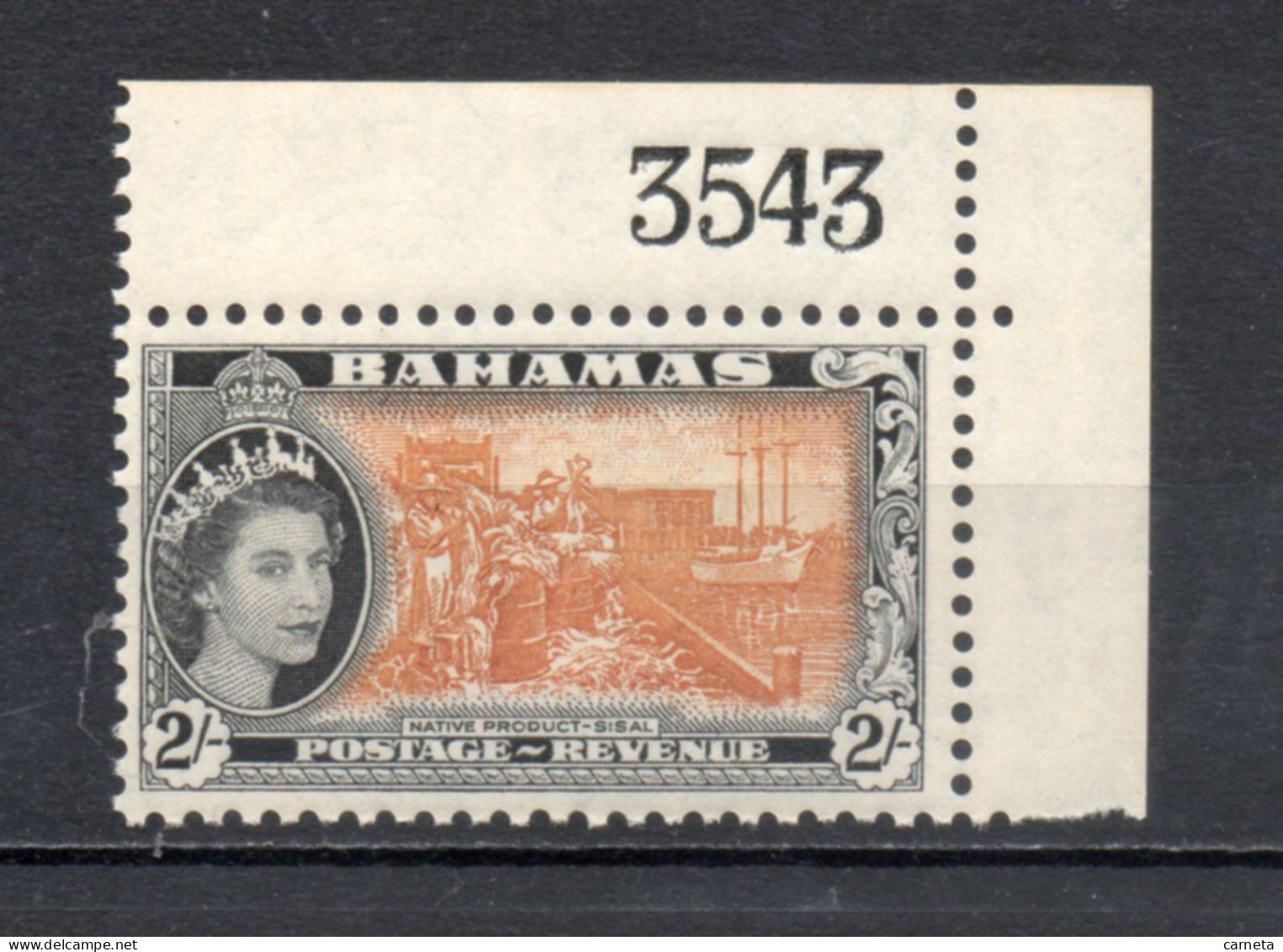 BAHAMAS  N° 158  NEUF SANS CHARNIERE COTE 3.00€   AGRICULTURE SISAL REINE ELIZABETH II - 1859-1963 Crown Colony