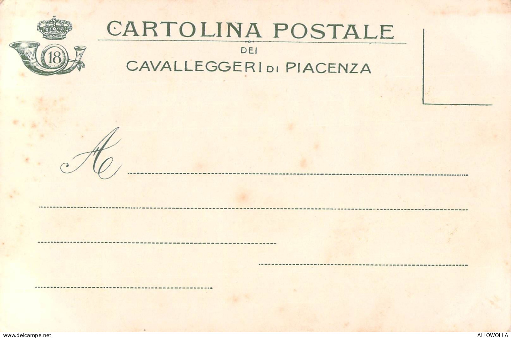 26741 " 18° REGGIMENTO CAVALLEGGERI DI PIACENZA " -CART. POST. NON SPED. - Regiments