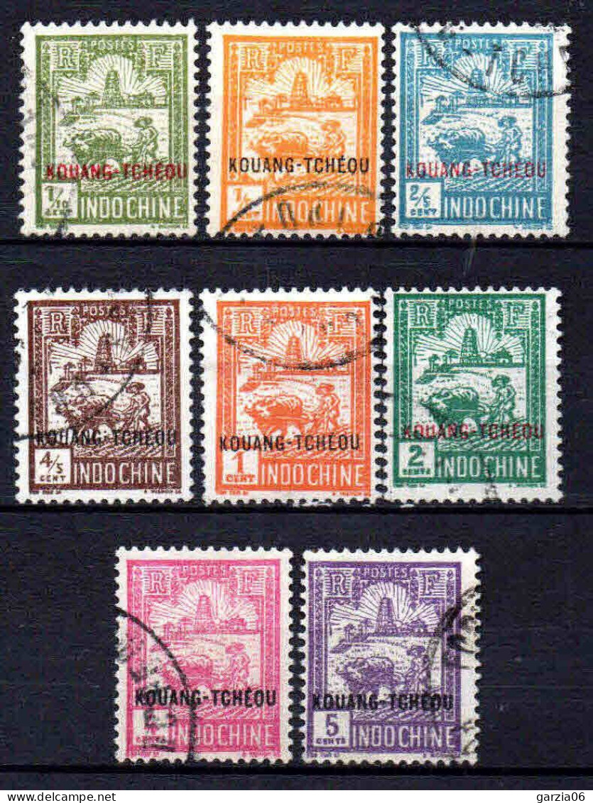 Kouang Tcheou  - 1927 - Tb Indochine Surch  -  N° 73 à 81 Sauf 79  - Oblit - Used - Used Stamps