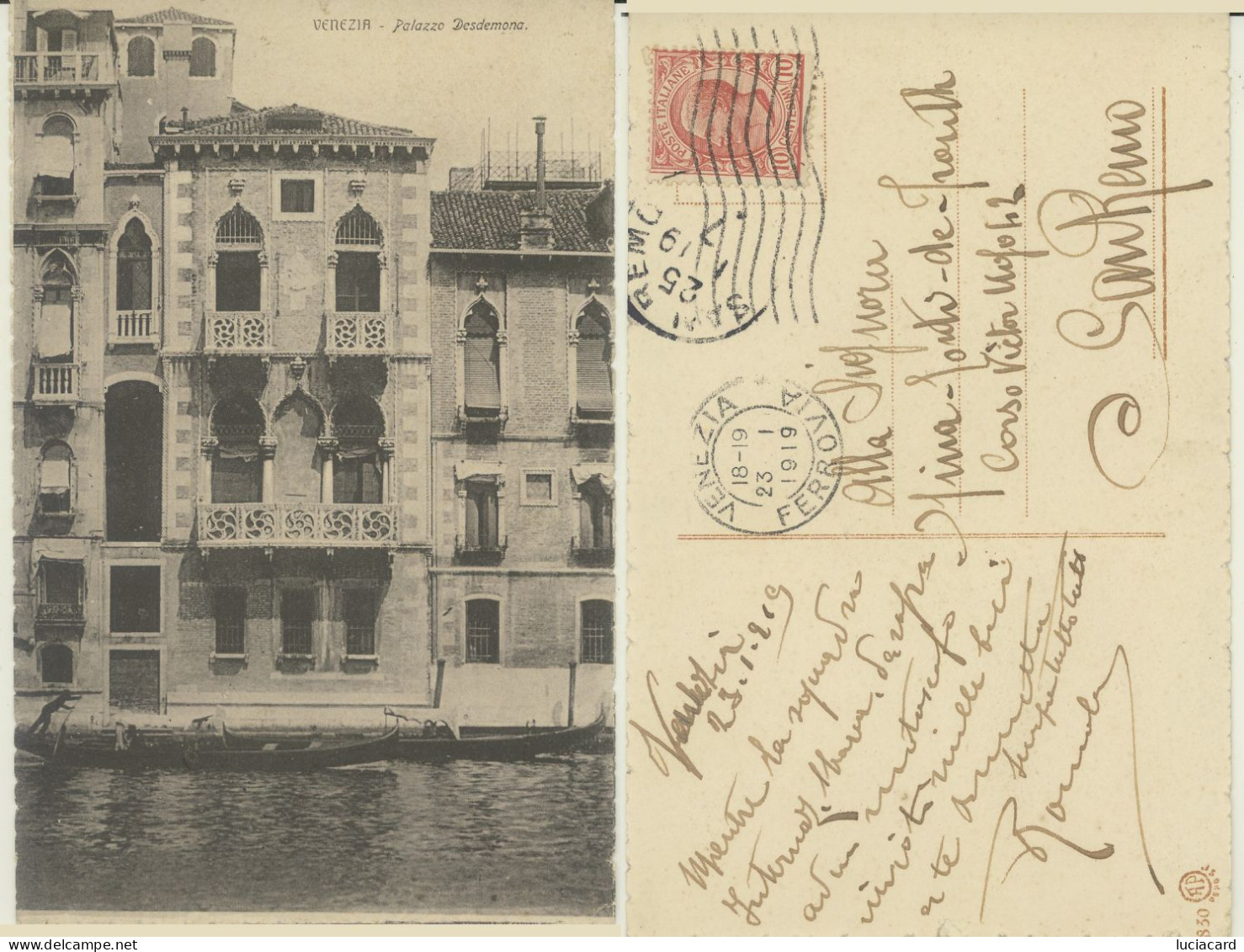 VENEZIA -PALAZZO DESDEMONA 1919 - Venezia