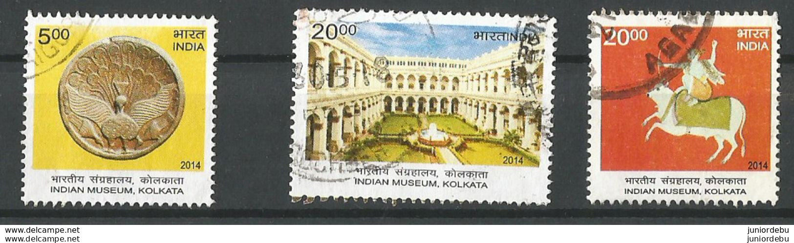 India - 2014 - Indian Museum, Kolkata - Complete  Set - USED. ( D ) , Condition As Per Scan. ( OL 24/02/2019 ) - Gebraucht