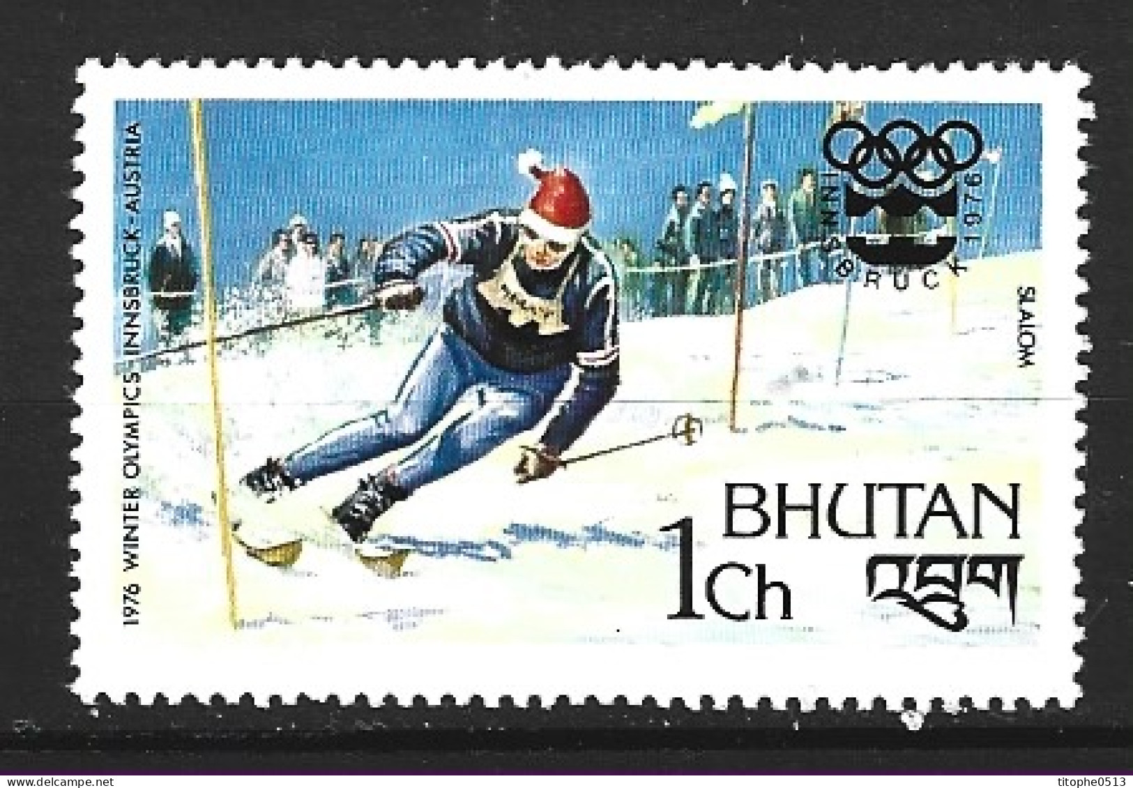 BHOUTAN. N°483 De 1976. Ski. - Skisport