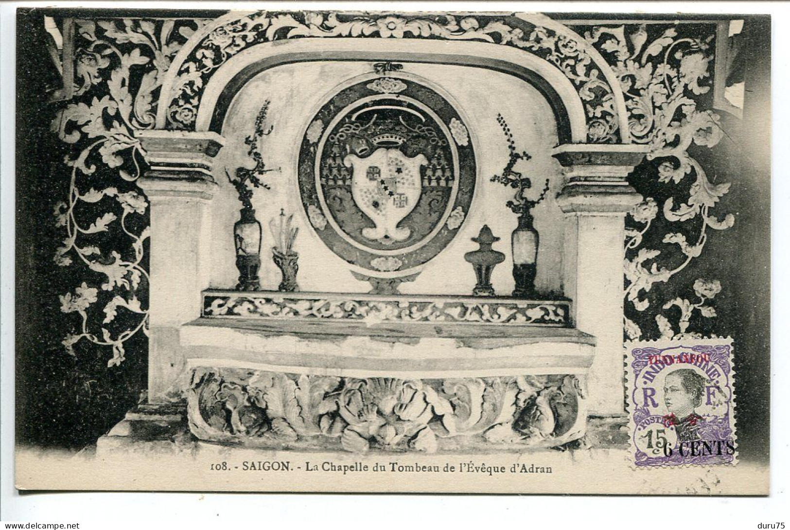 VIET NAM CPA Voyagé 1928 * SAÏGON La Chapelle Du Tombeau De L'Evêque D'Adran - Vietnam