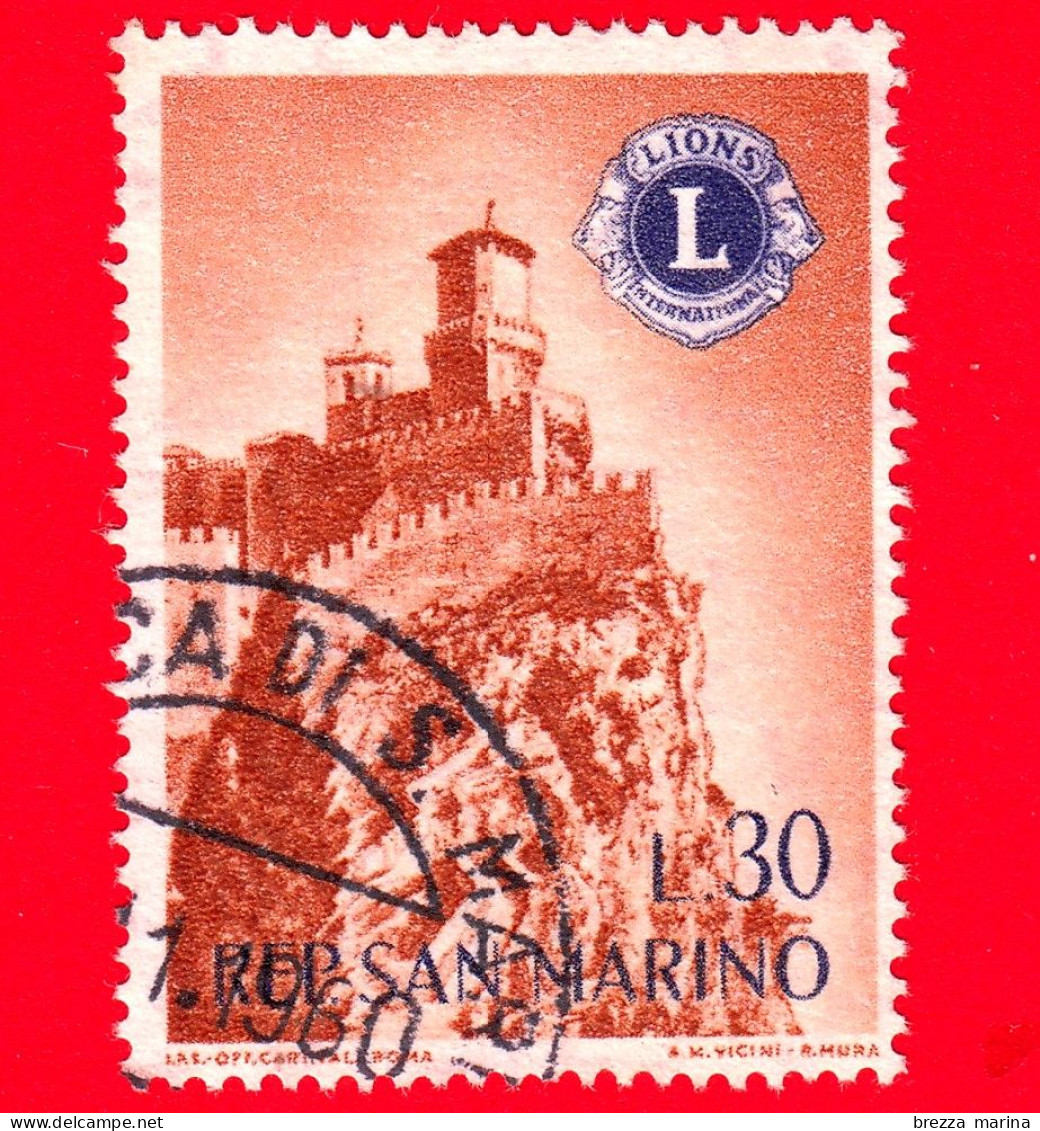 SAN MARINO - Usato - 1960 - Fondazione Del Lion's Club Di San Marino - Torre Di San Marino - Monte. Titano - 30 - Gebruikt