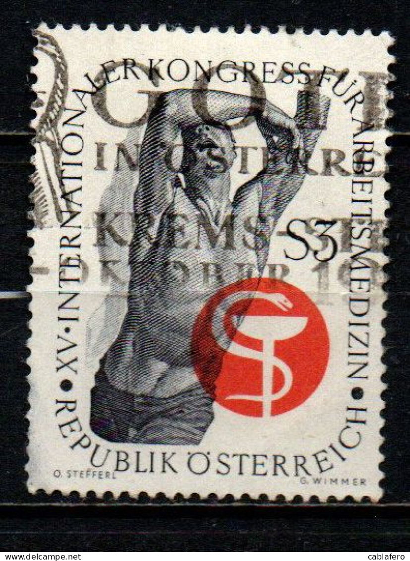 AUSTRIA - 1966 - 15° CONGRESSO DI MEDICINA DEL LAVORO - USATO - Usados