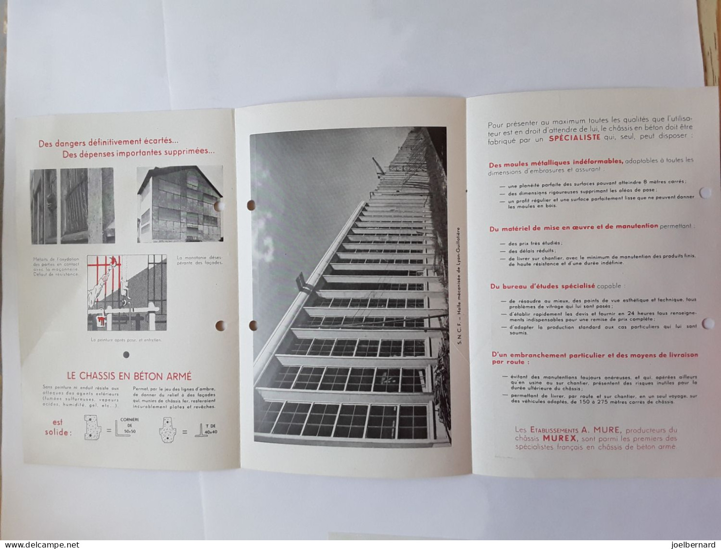 ETS A.MURE CHASSIS ET BARREAUX MUREX - Reclame