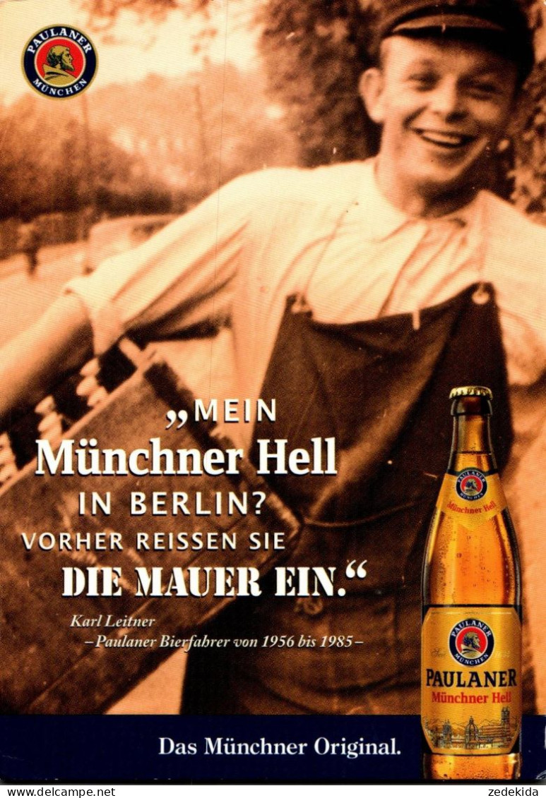H1342 - TOP Bier Werbekarte Werbung Paulaner München - Ganzsache - Advertising