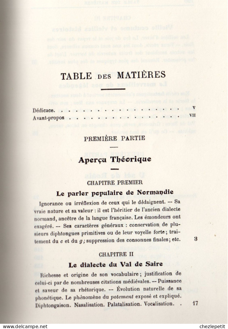 DIALECTE ET LEGENDES DU VAL DE SAIRE En Basse-Normandie CHARLES BIRETTE Patois - Normandië