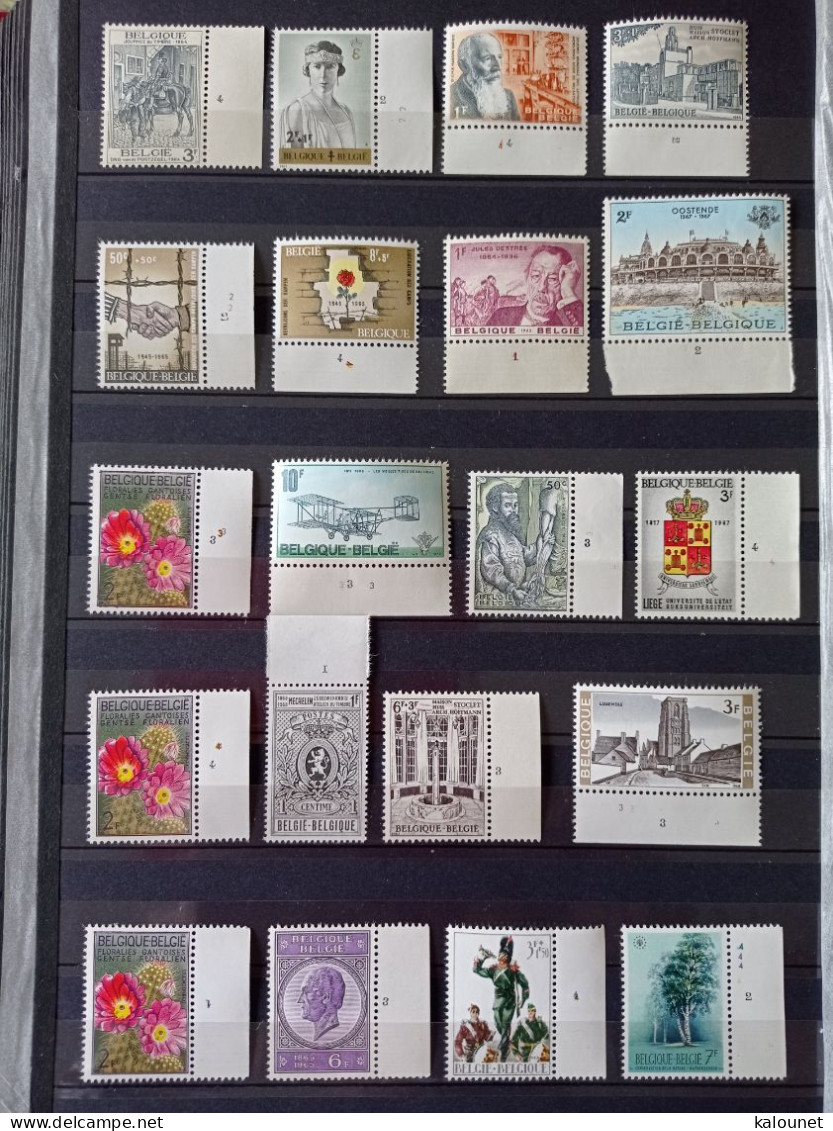 Lot de timbres neufs de Belgique