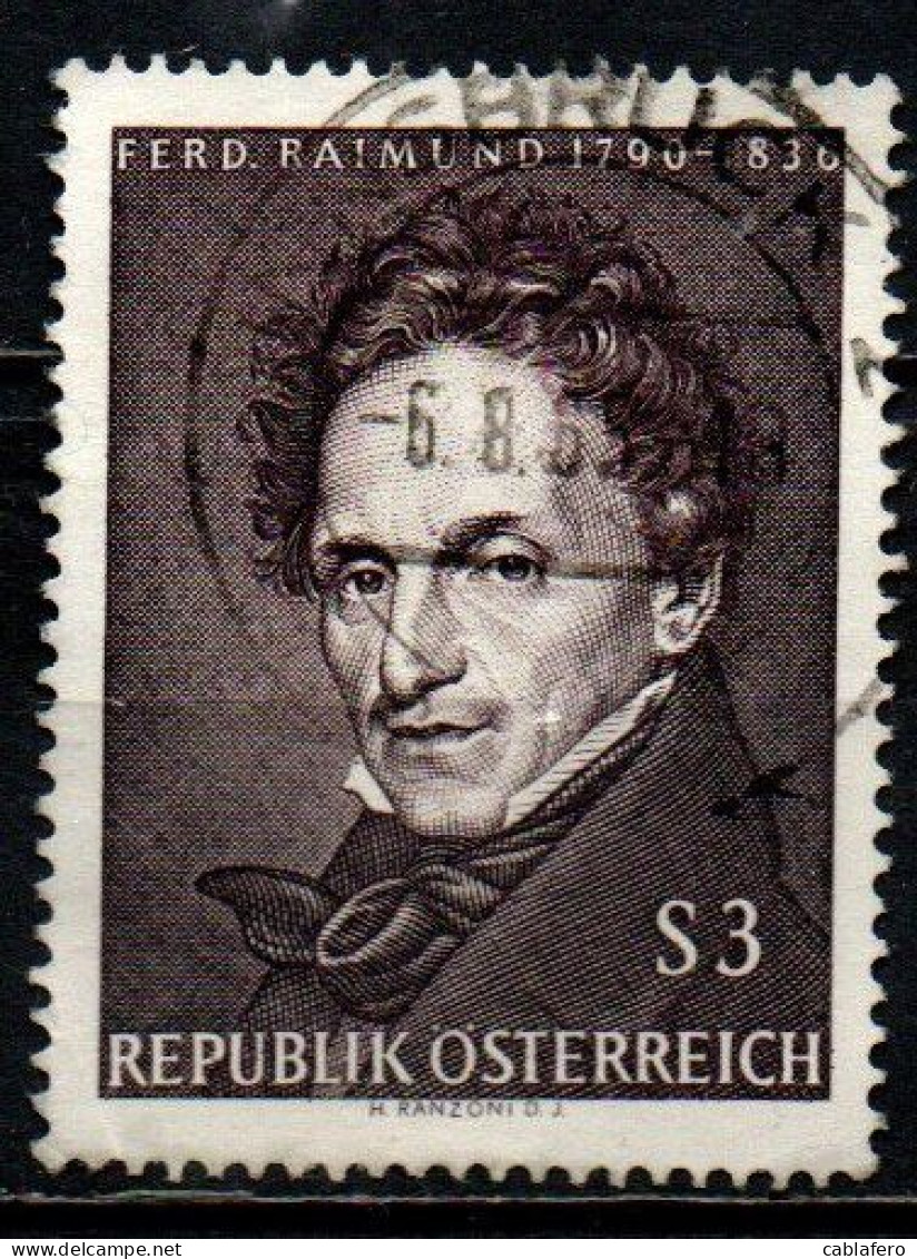 AUSTRIA - 1965 - F. RAIMUND (1790-1836) - POETA - USATO - Usados