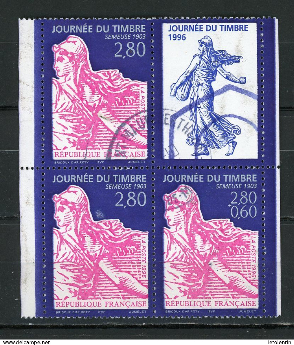 FRANCE - JOURNÉE DU TIMBRE 1996  - N° Yvert P 2991A+2991b Obli. St MAUR - Oblitérés