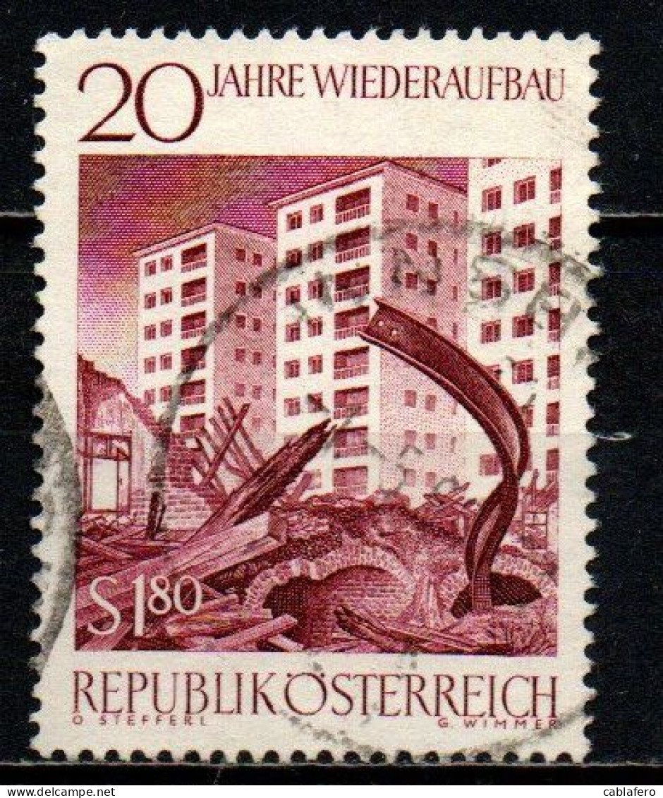 AUSTRIA - 1964 - 20° ANNIVERSARIO DELLA RICOSTRUZIONE - USATO - Usados