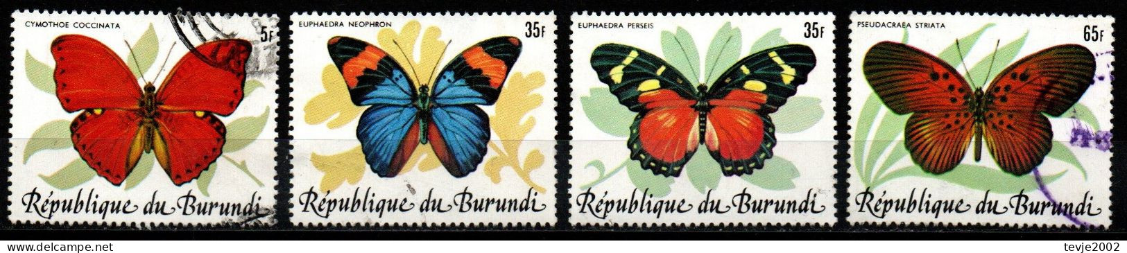 Burundi 1984 - Lot Aus Mi.Nr. 1630 - 1639 - Gestempelt Used - Tiere Animals Schmetterlinge Butterflies - Papillons