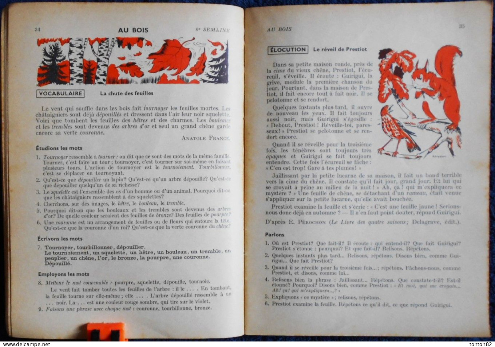 R. Delandre - A. Locqueneux - Le  Livre de Français du Cours Élémentaire - DELAGRAVE - ( 1956 ) .