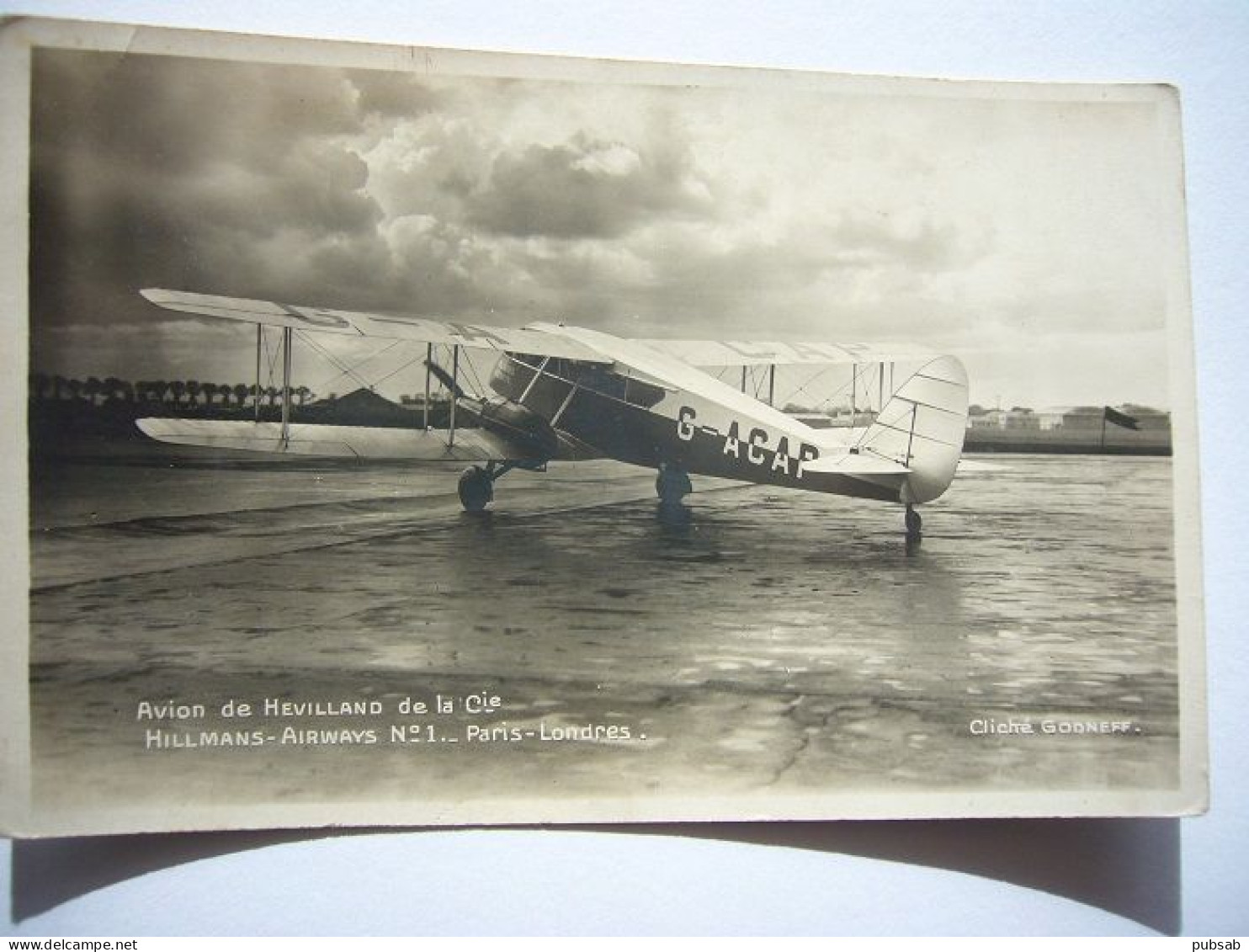 Avion / Airplane / HILLMANS AIRWAYS /  De Havilland DH 89 Dragon / Line Paris - London - 1919-1938: Entre Guerres