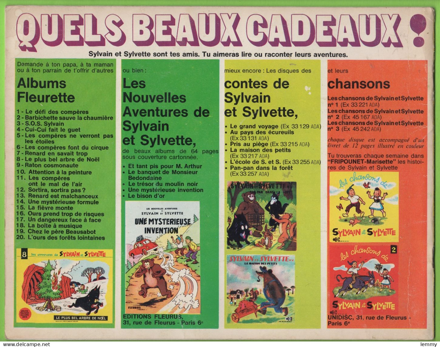 BD - LES AVENTURES DE SYLVAIN Et SYLVETTE - LA POULE AUX OEUFS D'OR - N° 43 - 1971 - Sylvain Et Sylvette