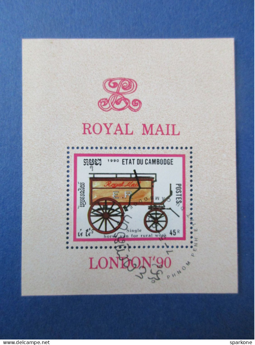 Royal Mail - Etat Du Cambodge - Single Horse Van For Rural Work - London'90 - Cambodja