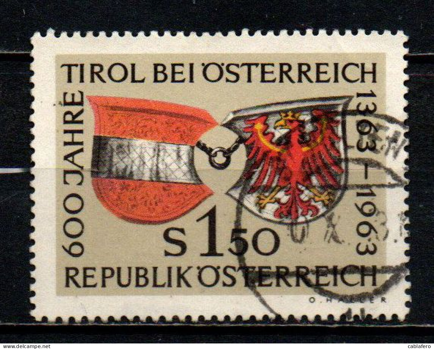 AUSTRIA - 1963 - 6° CENTENARIO DELL'INTEGRAZIONE DEL TIROLO - USATO - Usados