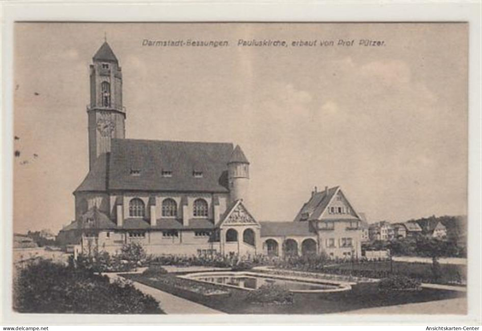 39089704 - Darmstadt, Bessungen. Pauluskirche, Erbaut Von Prof. Puetzer Gelaufen, 1917. Leichte Stempelspuren, Ruecksei - Darmstadt