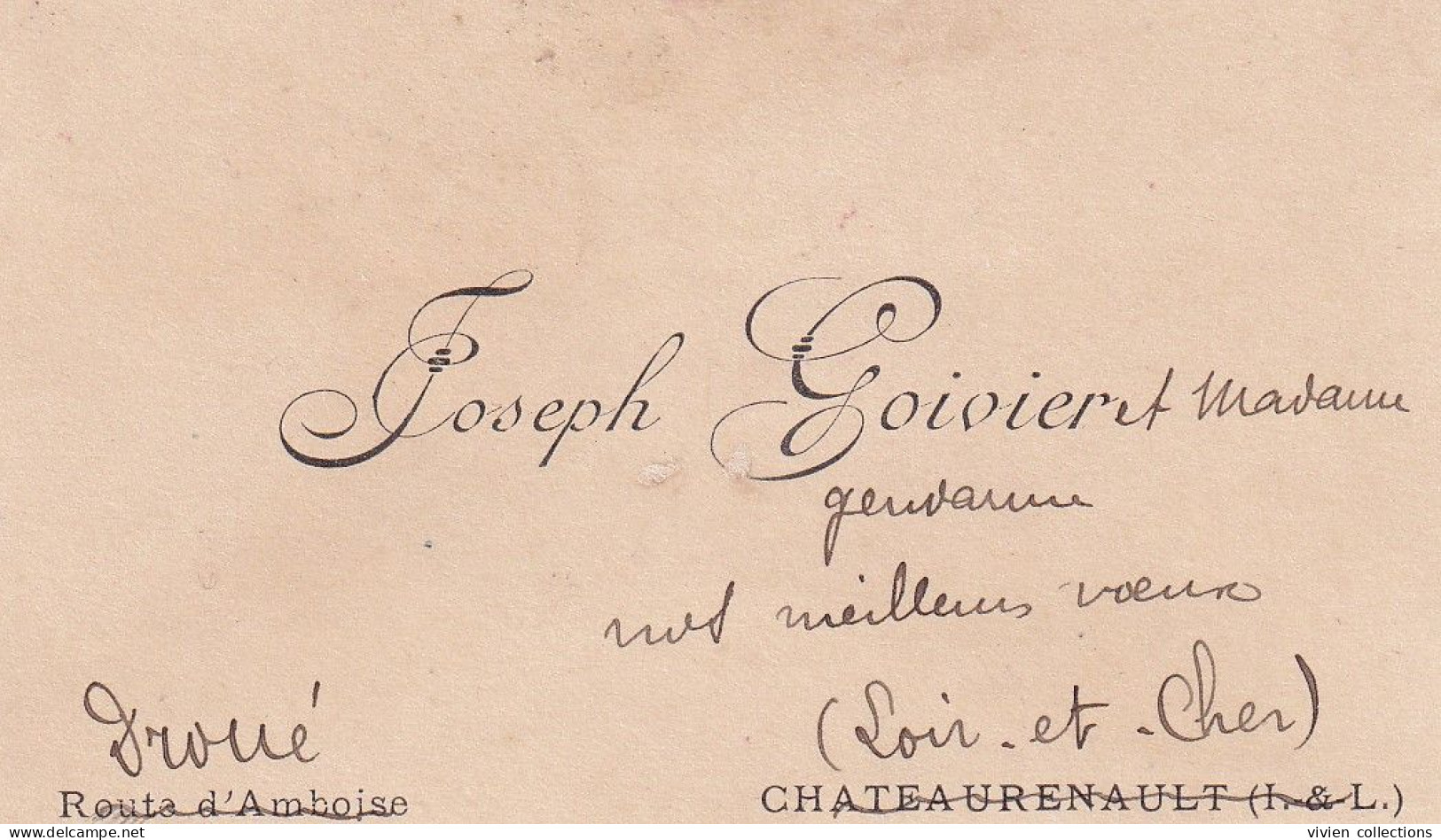 Lettre Entre Gendarme Droué (41) / Vézelay (89) Inconnu Secteur Postal 77 Revoir 1ere Adresse Retour A L'envoyeur 4174 - 1921-1960: Période Moderne