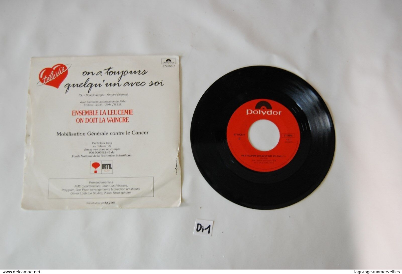 Di1- Vinyl 45 T - Televie - On A Toujours Quelqu'un Avec Soi - Polydor - Sonstige - Franz. Chansons
