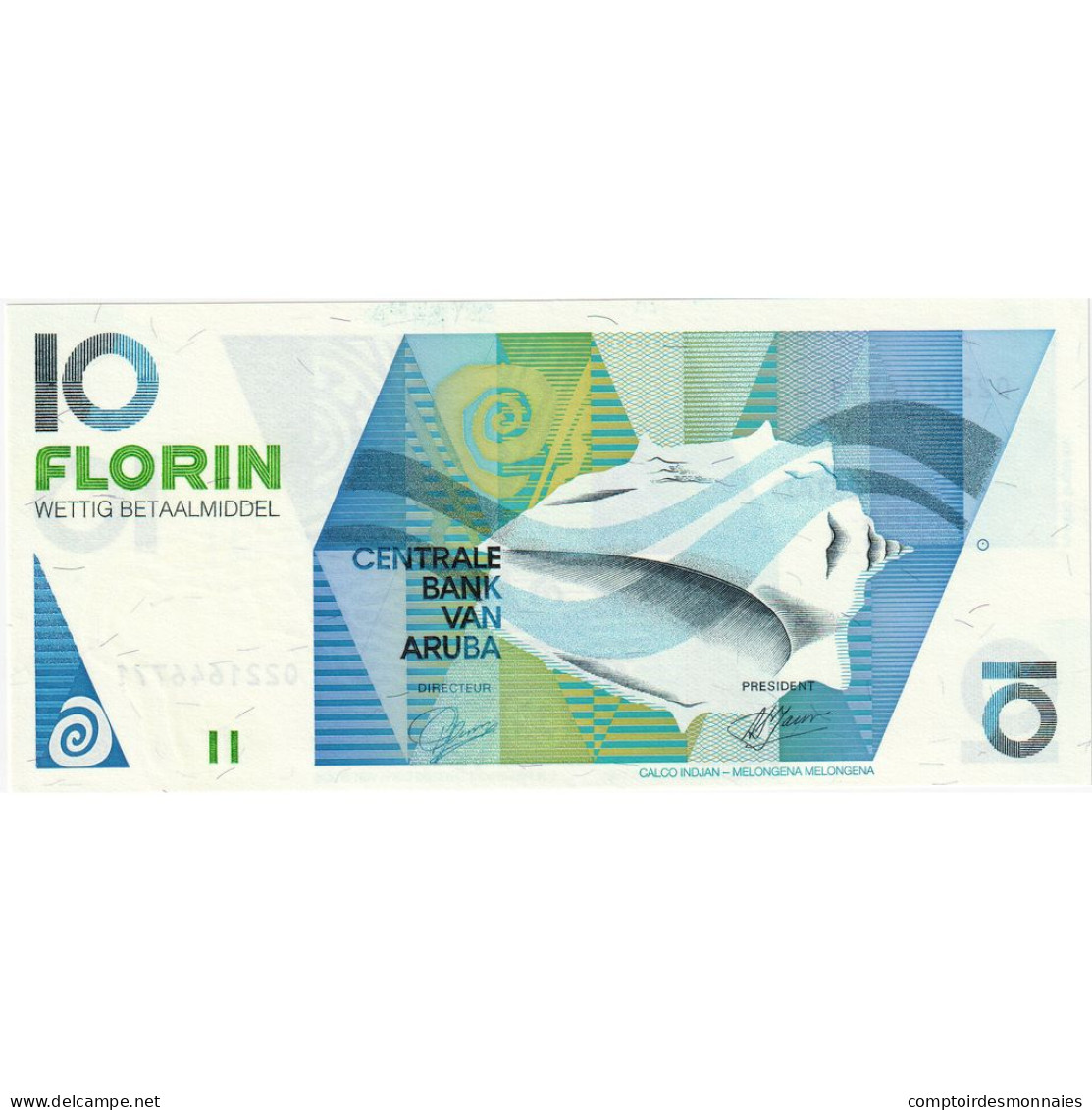 Aruba, 10 Florin, 1993, 1993-07-16, KM:11, NEUF - Aruba (1986-...)