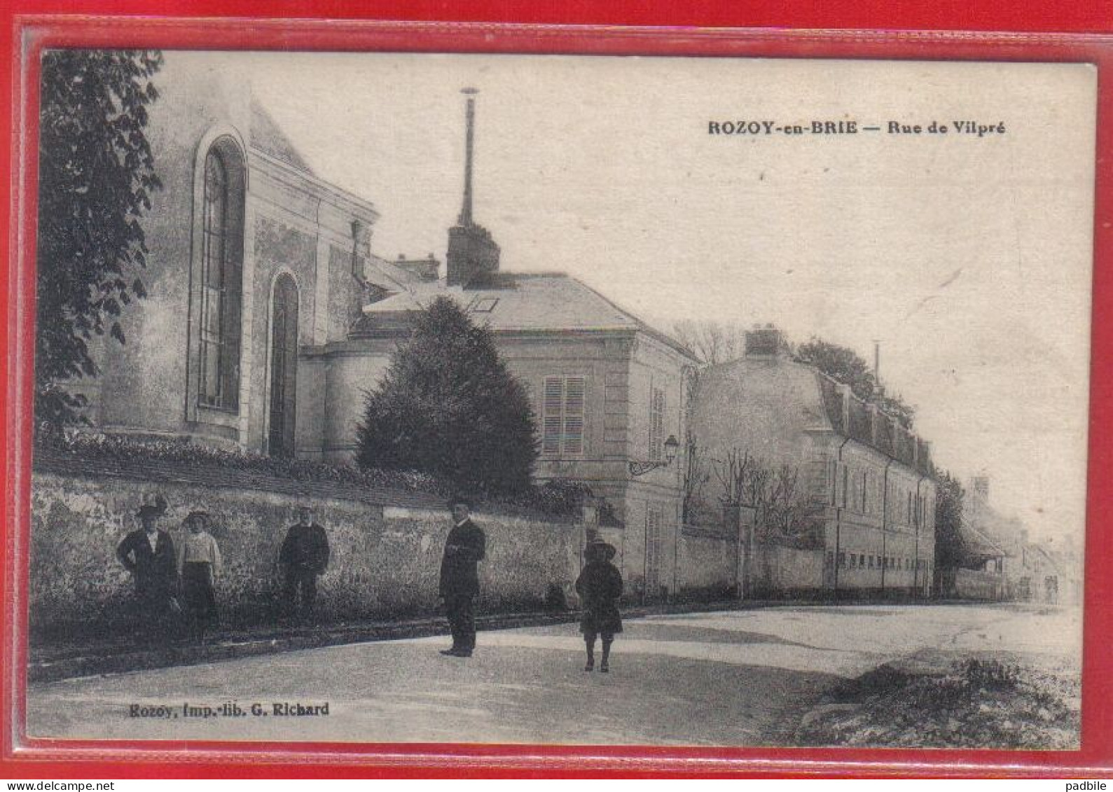 Carte Postale 77. Rozoy-en-Brie  Rue De Vilpré   Très Beau Plan - Rozay En Brie