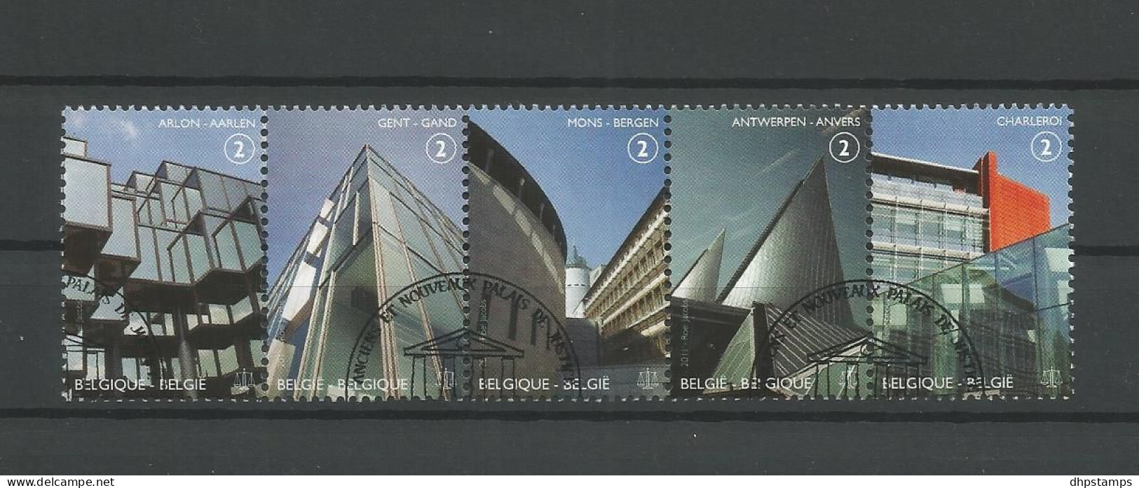 Belgie 2011 Courhouses Strip OCB 4160/4164 (0) - Usados