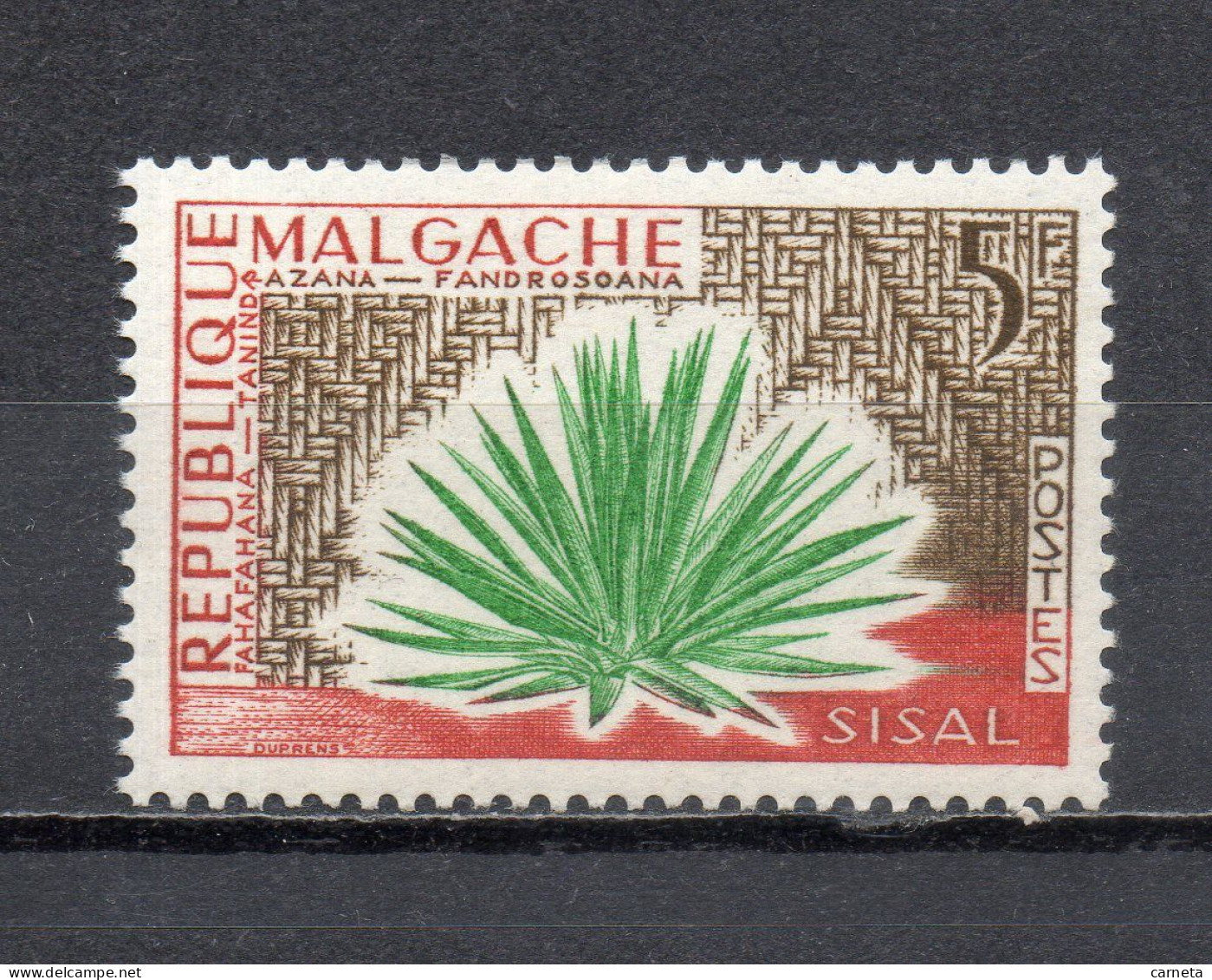 MADAGASCAR   N° 346   NEUF SANS CHARNIERE  COTE 0.50€    AGRICULTURE SISAL - Madagaskar (1960-...)