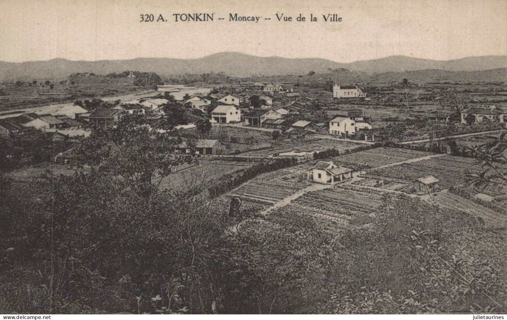 TONKIN MONCAY VUE DE LA VILLE CPA BON ETAT - Vietnam