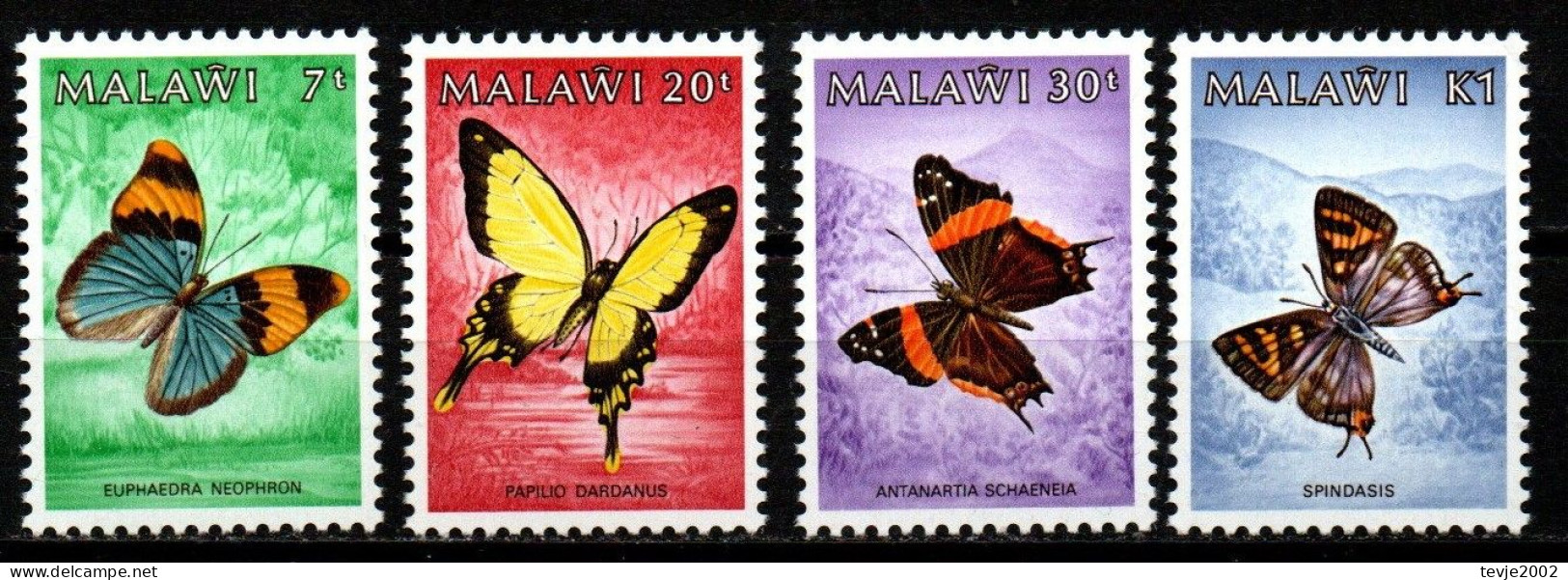 Malawi 1984 - Mi.Nr. 432 - 435 - Postfrisch MNH - Tiere Animals Schmetterlinge Butterflies - Vlinders
