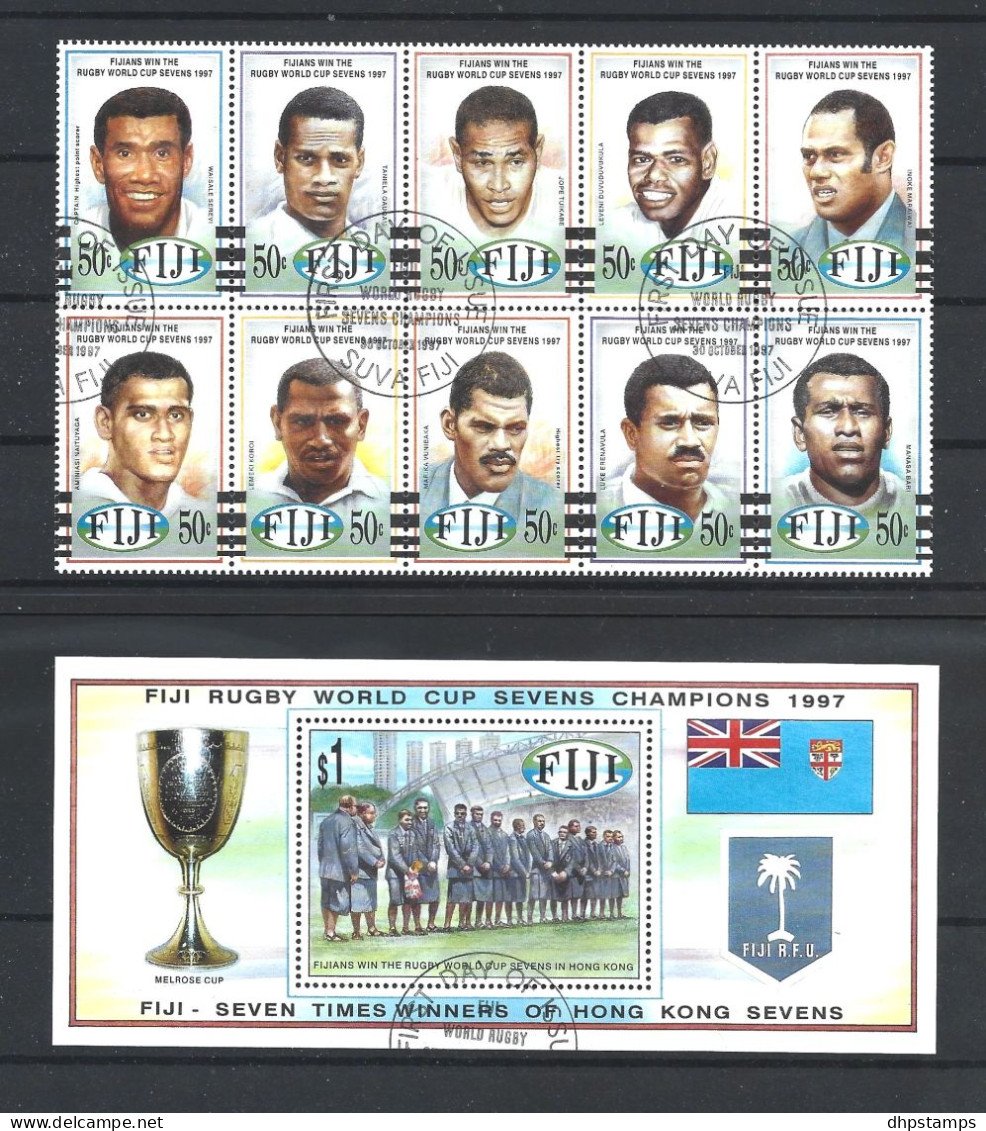 Fiji 1997 World Cup Rugby Y.T. 817/826+BF25 (0) - Fiji (1970-...)