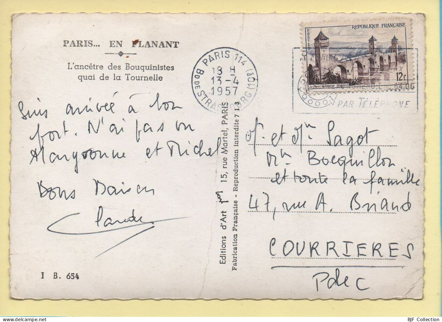 PARIS (05) L’ancêtre Des Bouquinistes / Quai De La Tournelle (animée) CPSM (voir Scan Recto/verso) - Arrondissement: 05