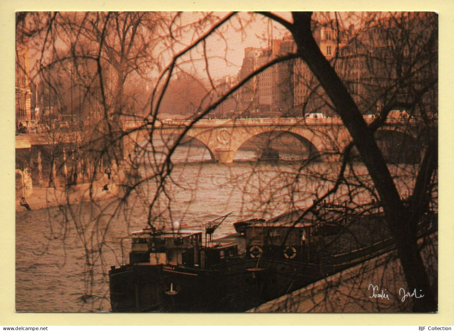 PARIS : La Seine Au Pont Du Change / Péniches (voir Scan Recto/verso) - Bruggen
