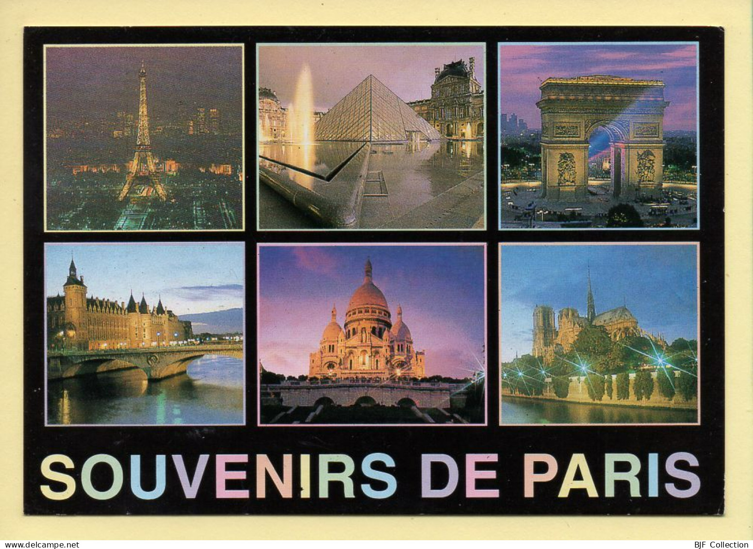 PARIS La Nuit : Souvenirs De PARIS / Multivues (voir Scan Recto/verso) - Paris La Nuit