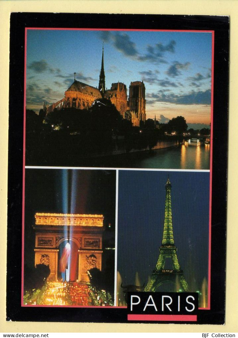 PARIS La Nuit : 3 Vues (voir Scan Recto/verso) - Paris By Night