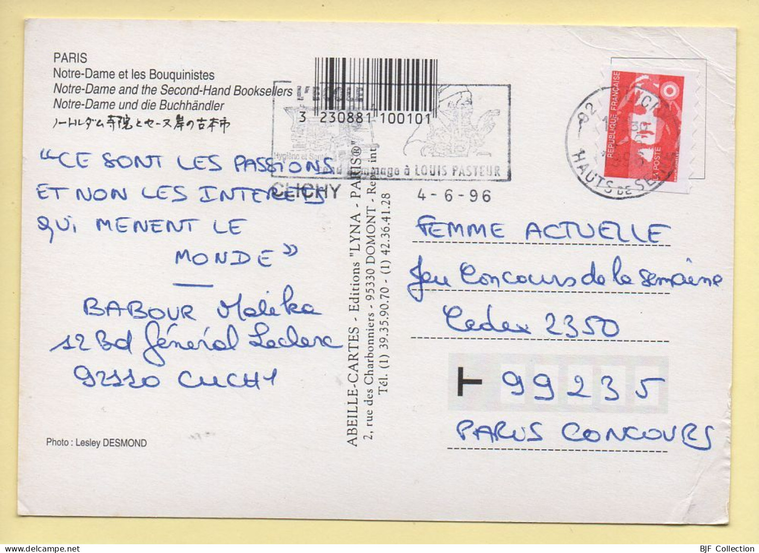 PARIS (04) Notre-Dame Et Les Bouquinistes (animée) (voir Scan Recto/verso) - Arrondissement: 04