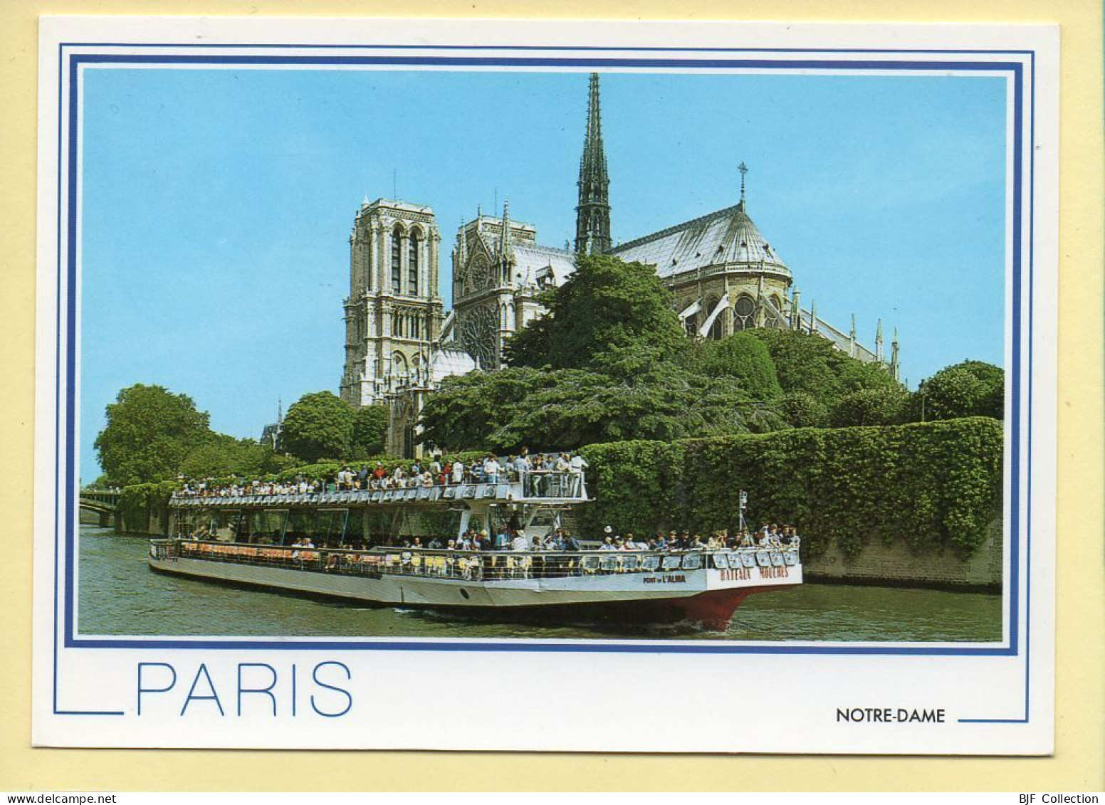 PARIS (04) Notre-Dame Et La Seine / Bateau (animée) (2 Scans) - Arrondissement: 04