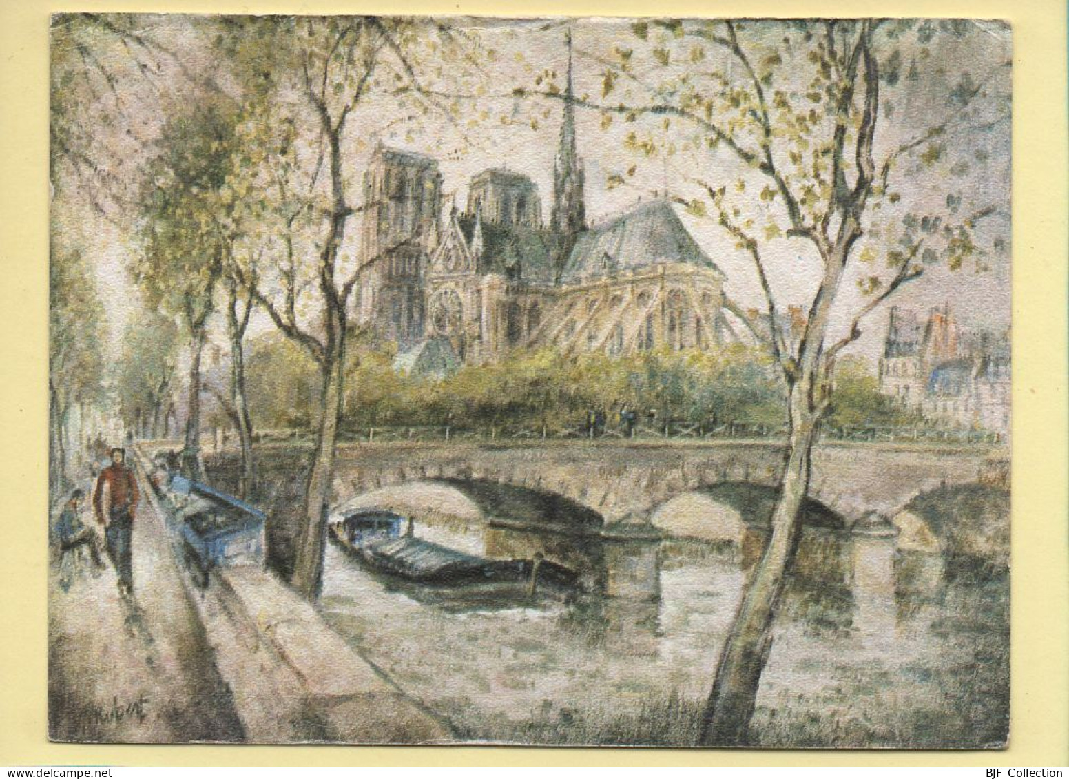 PARIS (04) Notre-Dame / Abside / Paris Par Robert / Carte Toilée (2 Scans) - Paris (04)