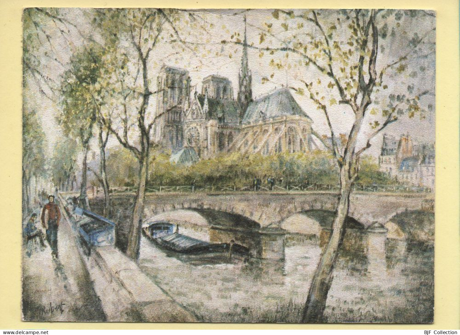 PARIS (04) Notre-Dame / Abside / Paris Par Robert / Carte Toilée (2 Scans) - Arrondissement: 04