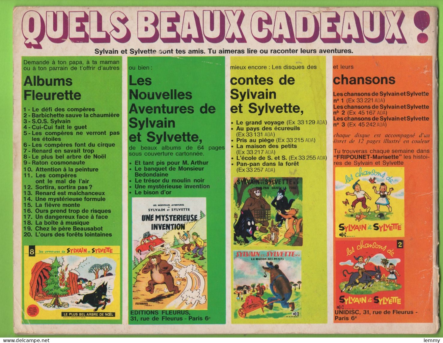 BD - LES AVENTURES DE SYLVAIN Et SYLVETTE - ATTENTION ! PIEGES - N° 46 - 1972 - Sylvain Et Sylvette