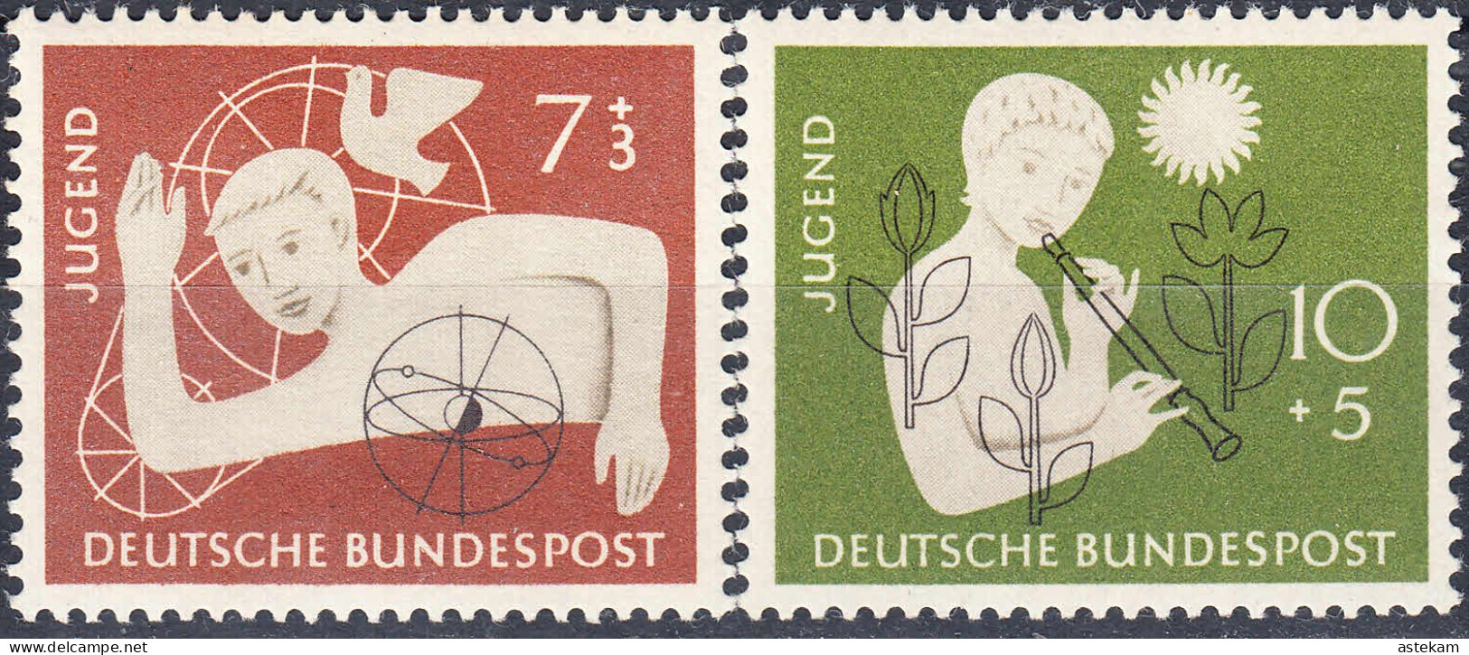 GERMANY 1956, YOUTH, COMPLETE MNH SERIES With GOOD QUALITY, *** - Ongebruikt