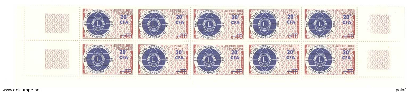 REUNION - CFA - Bande De 10 Timbres Neufs Sans Traces De Charnières - Yvert 390 - Bord De Feuille - Ongebruikt