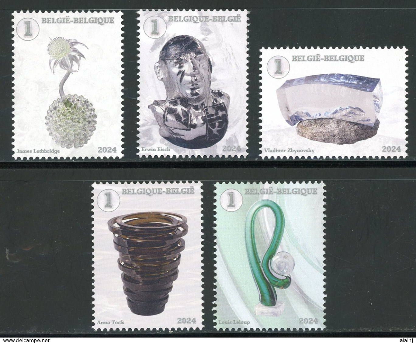 BE   5212 - 5216   XX    2024  ---   Surprenant Art Du Verre  --  Timbres Du Bloc BL328 - Unused Stamps