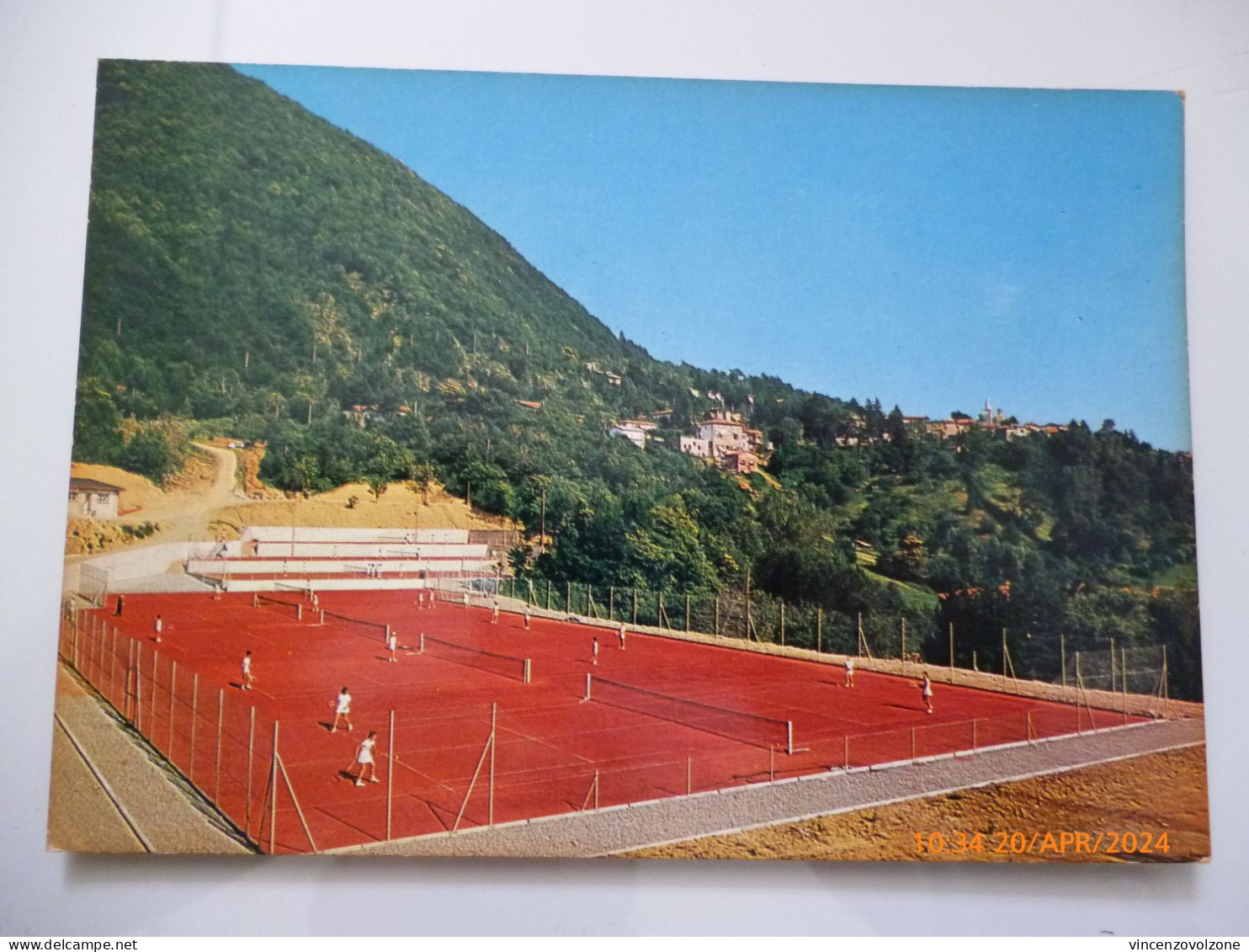 Cartolina  Viaggiata "LIZZANO DEL BELVEDERE Campi Da Tennis  E Panorama" - Bologna