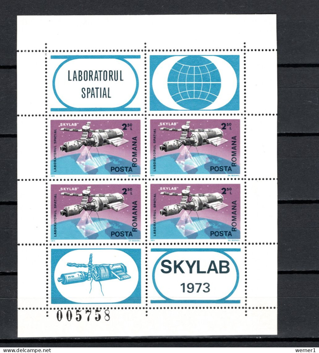 Romania 1974 Space, Skylab S/s MNH - Europa