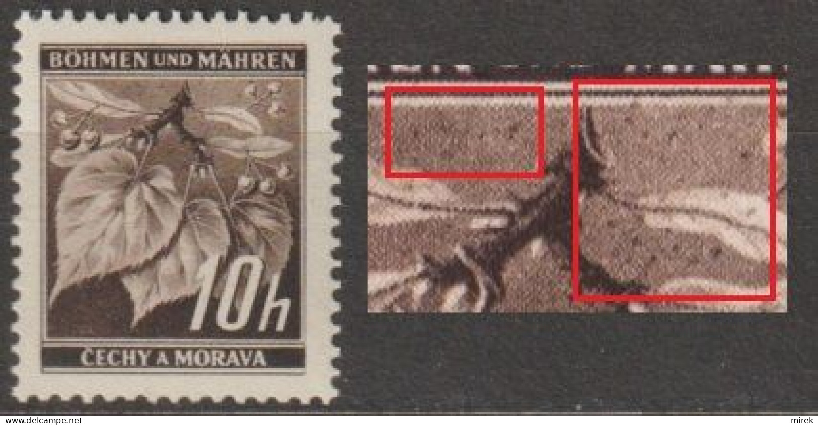 109/ Pof. 21, Plate Flaw, Stamps Field 37, Print Plate 2 - Ungebraucht