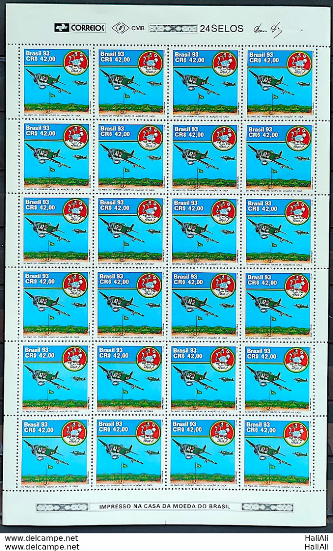 C 1880 Brazil Stamp Military Caca Airplane Airplane Airplane Sitting PUA 1993 Sheet - Neufs