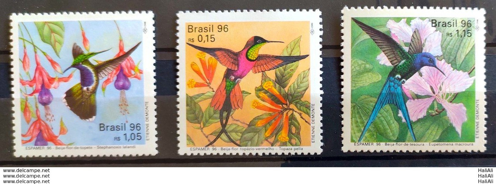 C 1993 Brazil Stamp Hummingbird Bird Fauna Flora 1996 Series Complete - Neufs