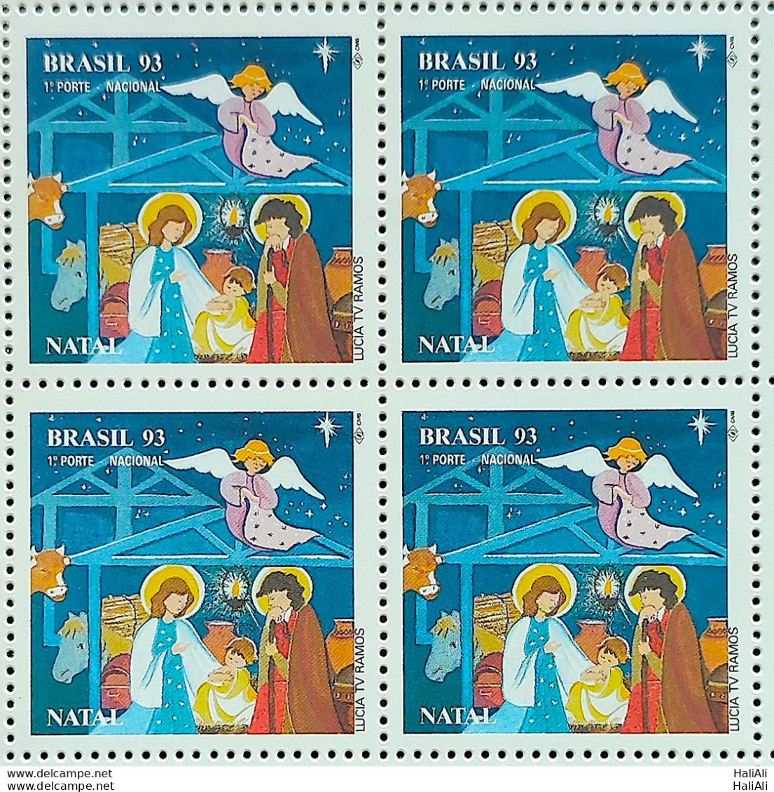 C 1878 Brazil Stamp Christmas Religion Jesus 1993 Block Of 4 - Neufs